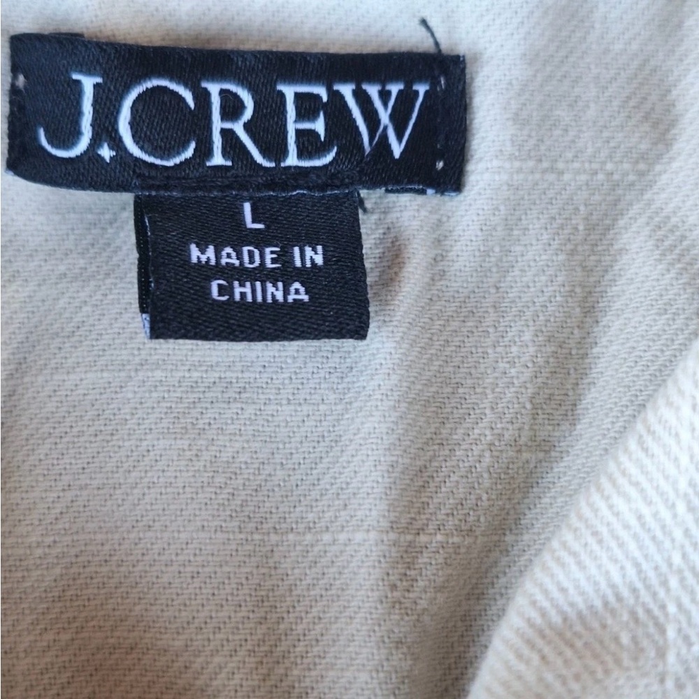 J.Crew Cinched zip-up dress in drapey cotton preppy oversized Baggy Size Large - Picture 6 of 7